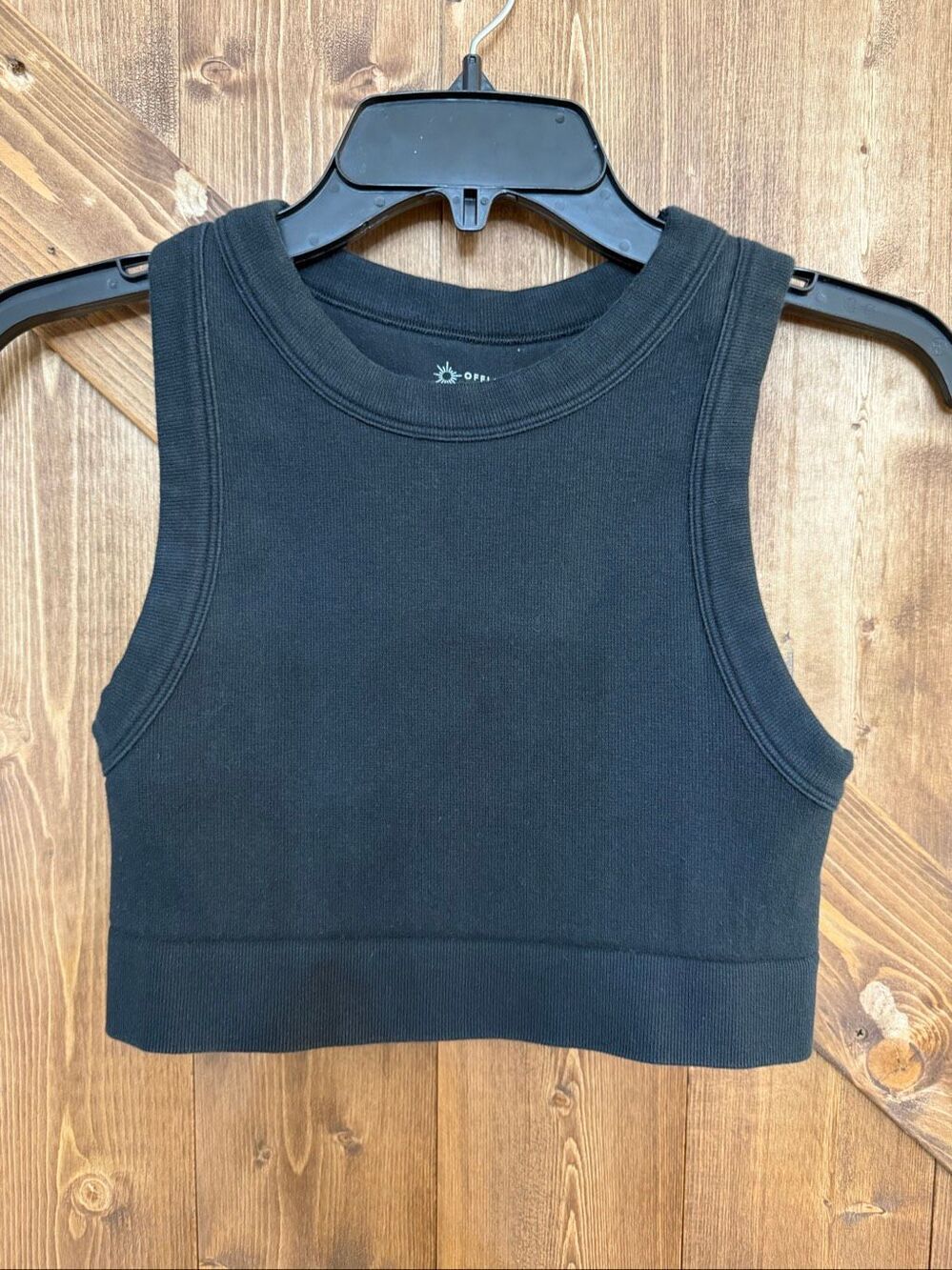 Offline by Aerie Women’s M Black Seamless Ribbed Crop Tank Top Medium Support (9